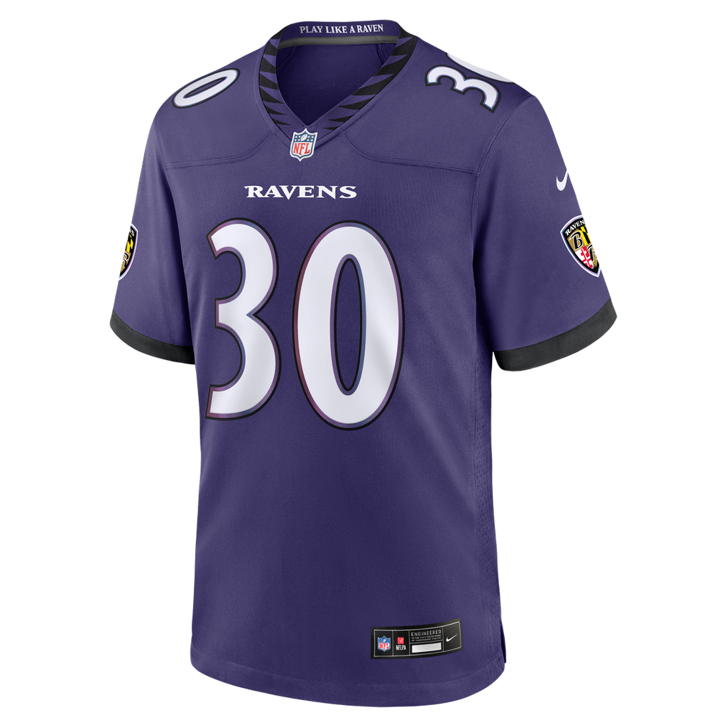 Baltimore Ravens Ryan Eckley Nike Purple Game Jersey
