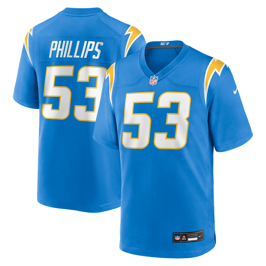 Los Angeles Chargers Del'Shawn Phillips Nike Powder Blue Game Jersey