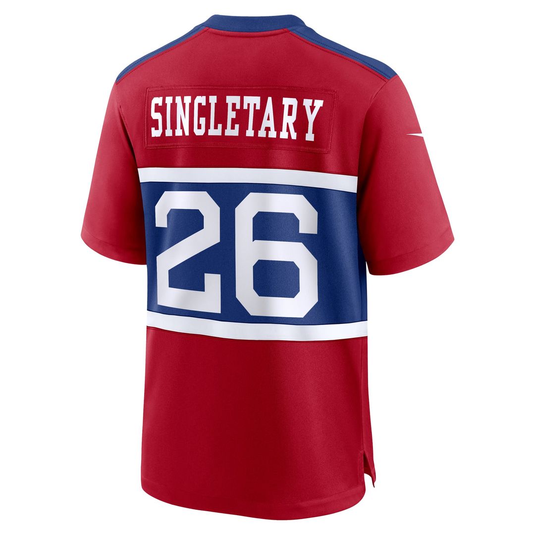 New York Giants Devin Singletary Nike Century Red Alternate Game Jersey