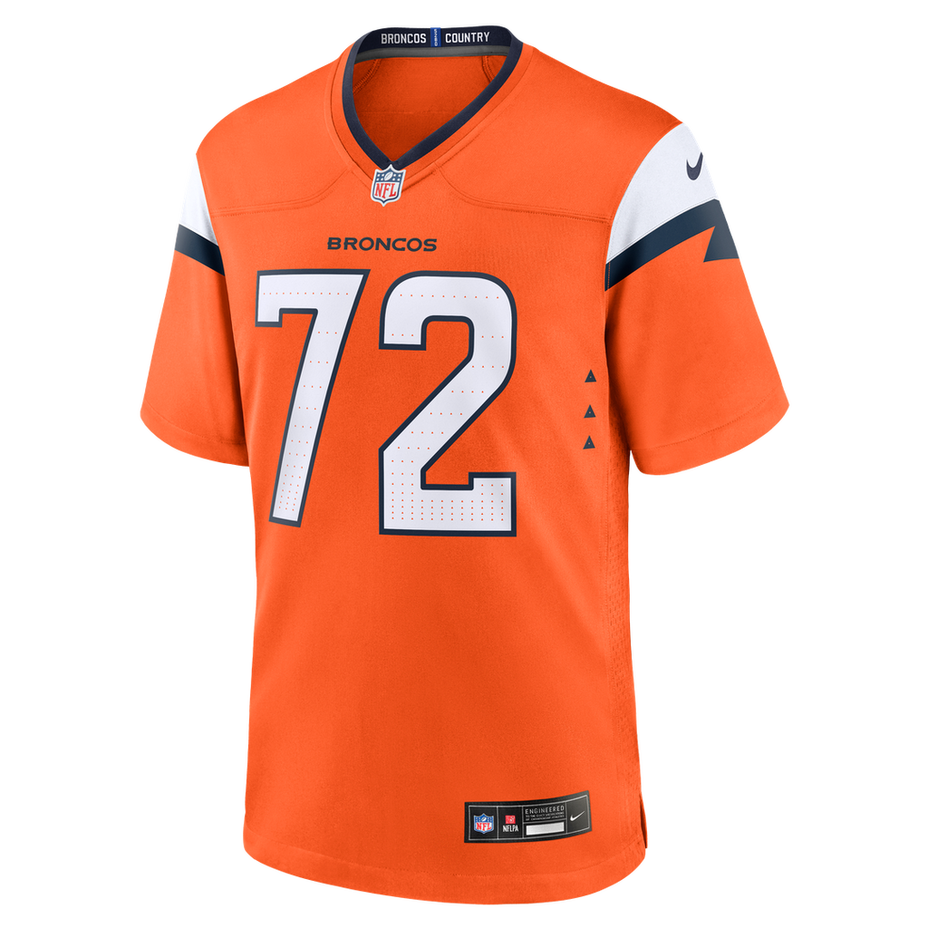 Denver Broncos Garett Bolles Nike Orange Game Jersey