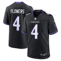 Baltimore Ravens Zay Flowers Nike Black Alternate Game Jersey