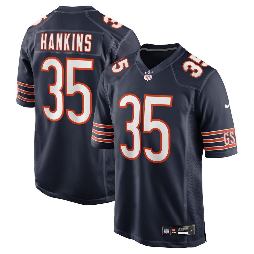 Chicago Bears Deion Hankins Nike Navy Game Jersey