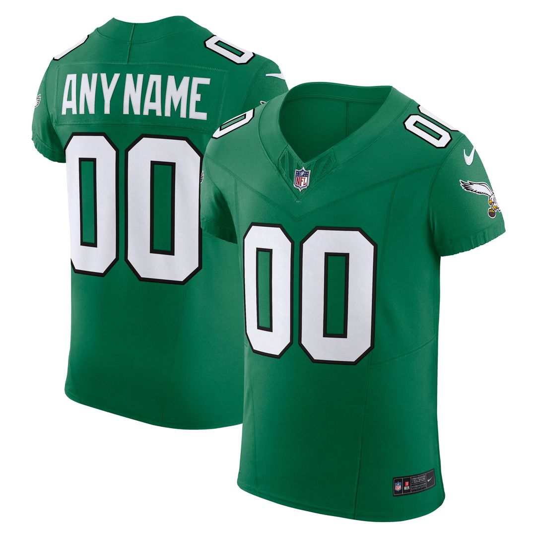 Philadelphia Eagles Nike Kelly Green 2nd Alternate Vapor FUSE Elite Custom Jersey