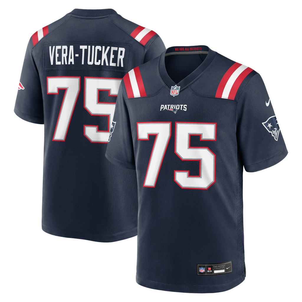 New England Patriots Alijah Vera - Tucker Nike Navy Game Jersey