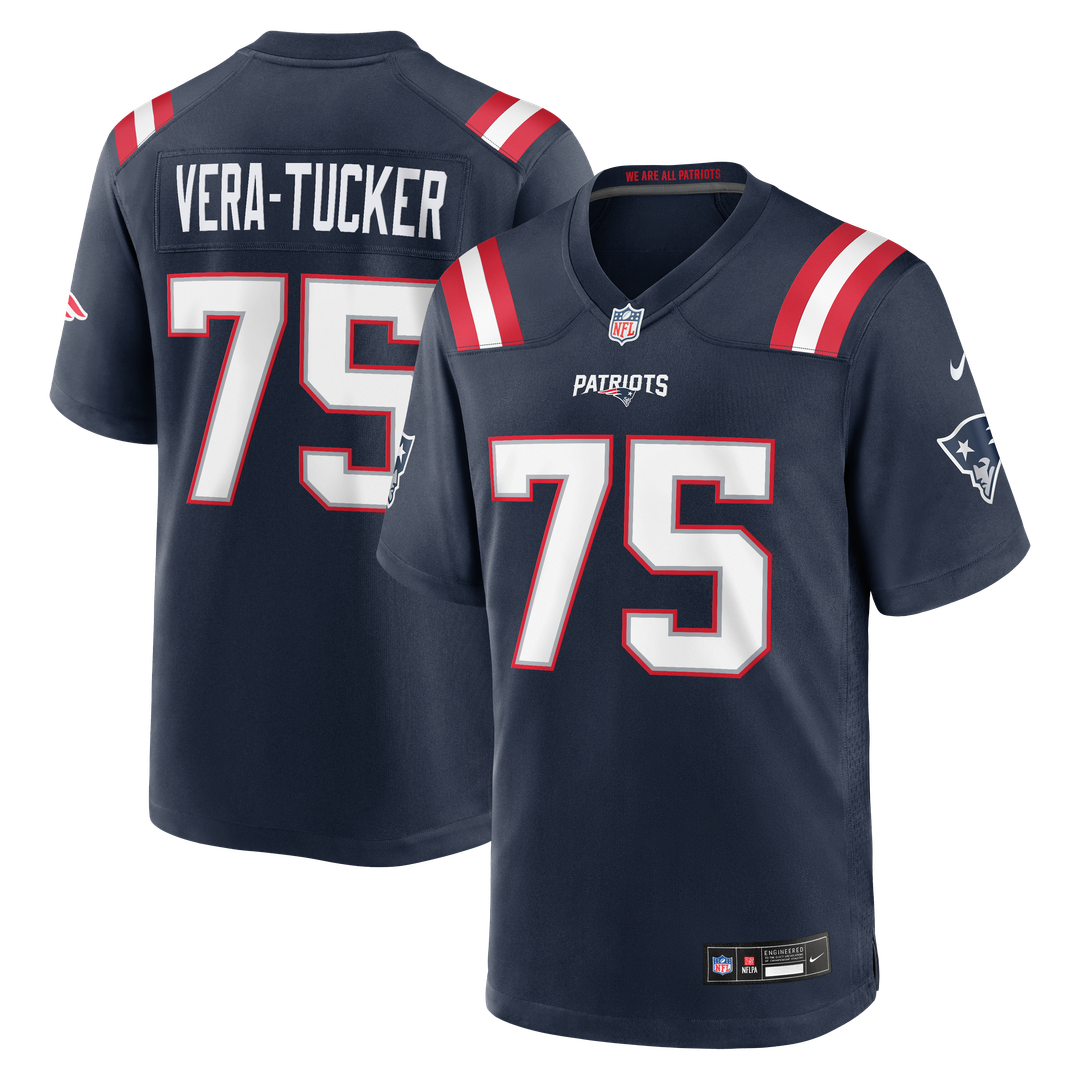 New England Patriots Alijah Vera - Tucker Nike Navy Game Jersey