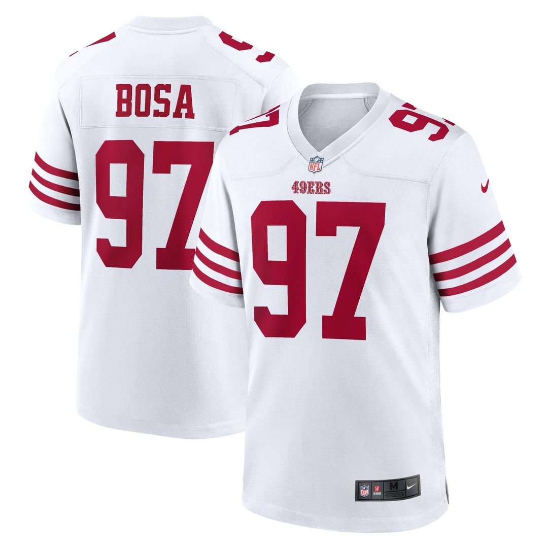 San Francisco 49ers Nick Bosa Nike White Game Jersey