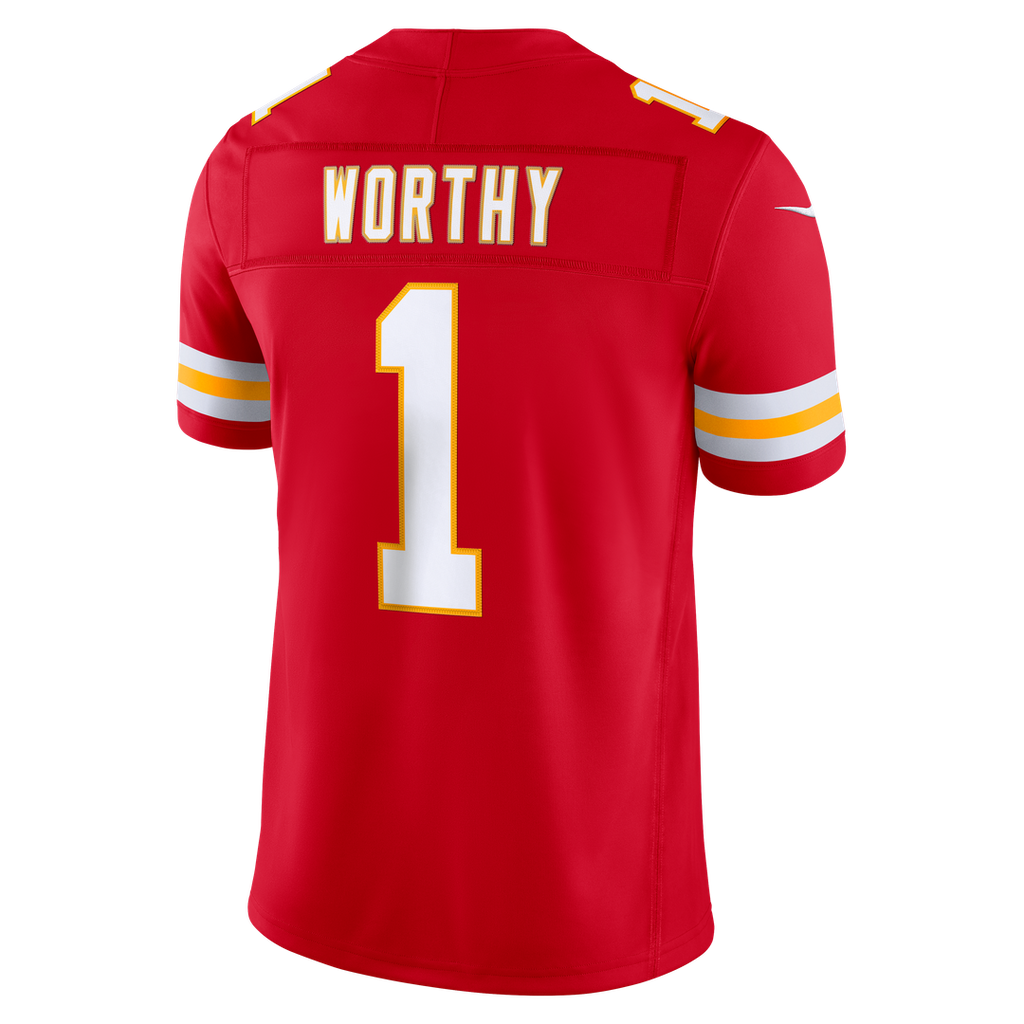 Kansas City Chiefs Xavier Worthy Nike Red Team Vapor FUSE Stitched Limited Jersey
