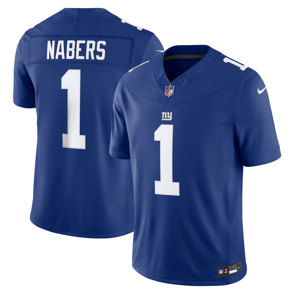 New York Giants Malik Nabers Nike Royal Team Vapor FUSE Stitched Limited Jersey