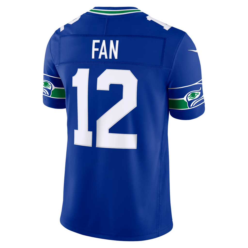 Seattle Seahawks 12s Nike Royal Alternate Vapor FUSE Stitched Limited Jersey
