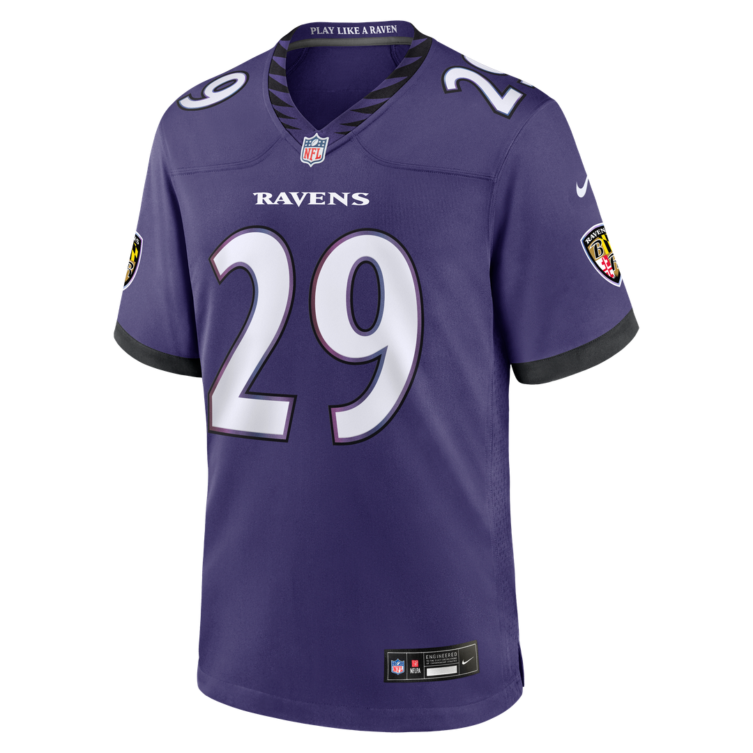 Baltimore Ravens Chandler Rivers Nike Purple Game Jersey