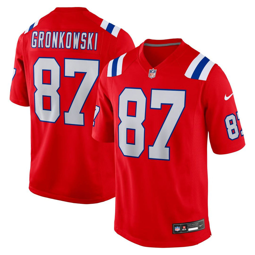 New England Patriots Rob Gronkowski Nike Red Alternate Retired Game Jersey