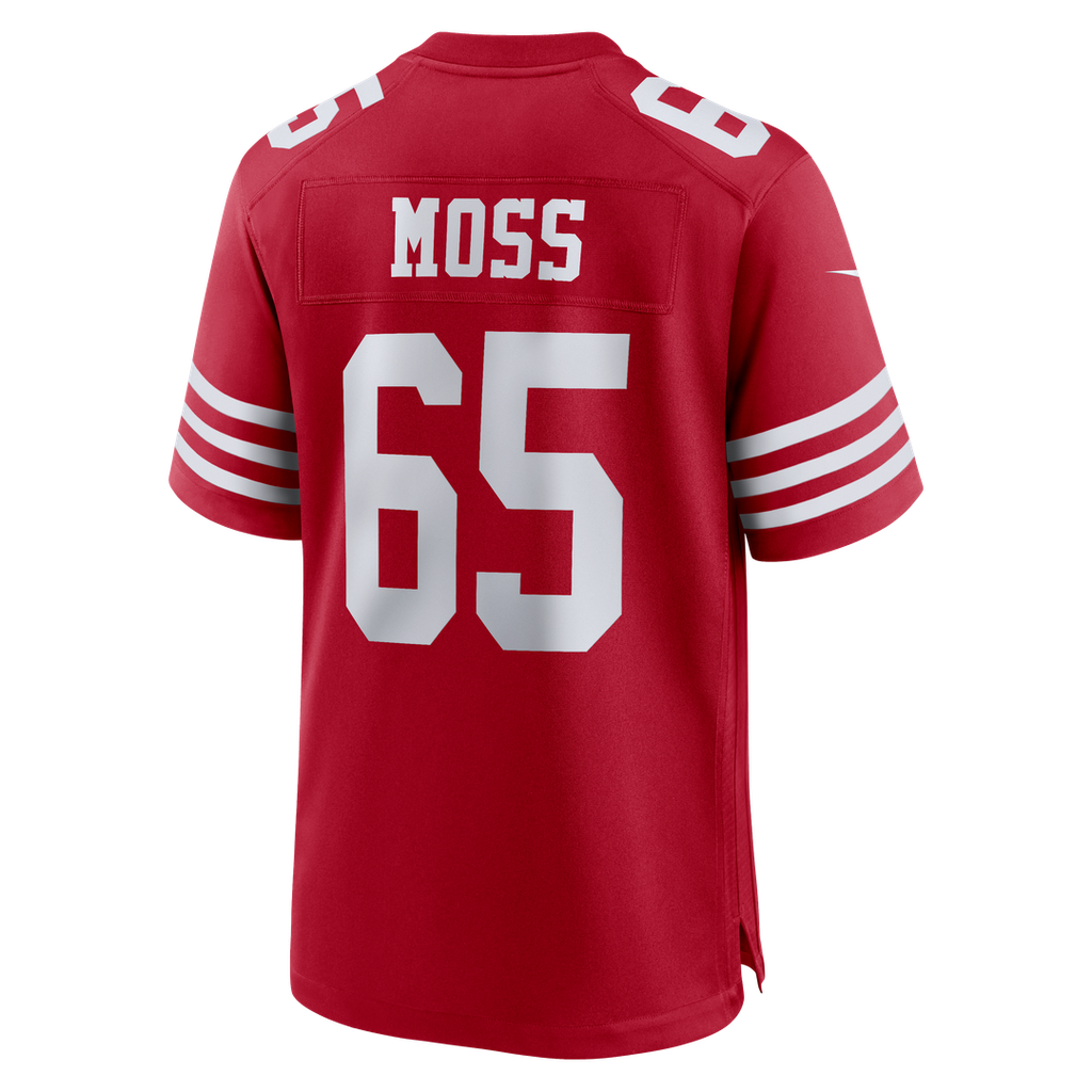 San Francisco 49ers Drew Moss Nike Scarlet Game Jersey