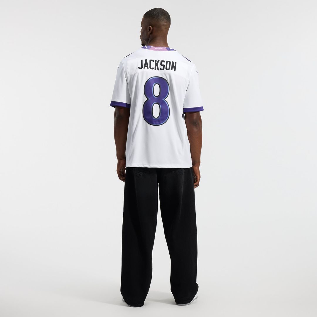 Baltimore Ravens Lamar Jackson Nike White Vapor FUSE Stitched Limited Jersey