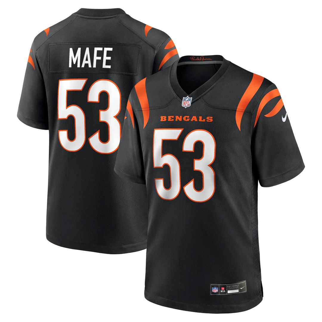 Cincinnati Bengals Boye Mafe Nike Black Game Jersey