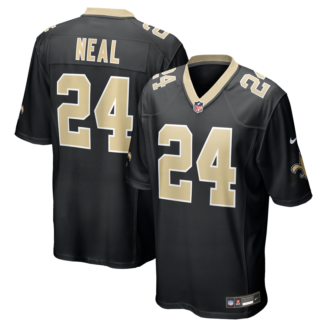 New Orleans Saints Devin Neal Nike Black Game Jersey