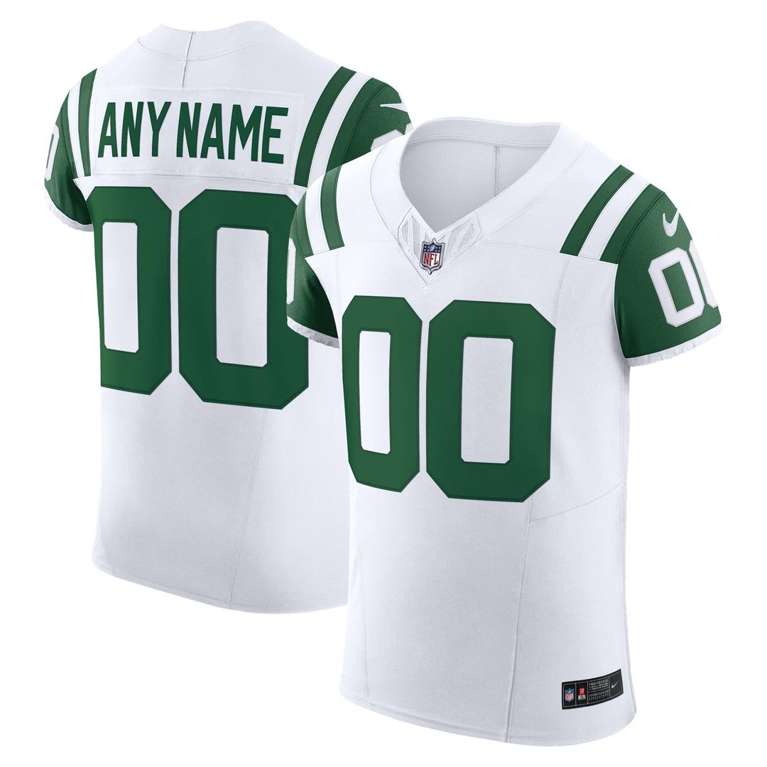 New York Jets Nike White Vapor FUSE Elite Custom Jersey