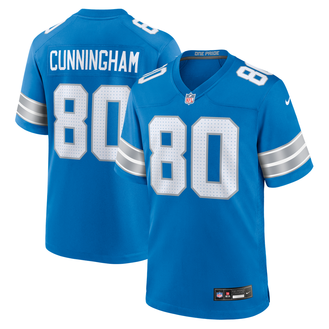 Detroit Lions Malik Cunningham Nike Blue Game Jersey