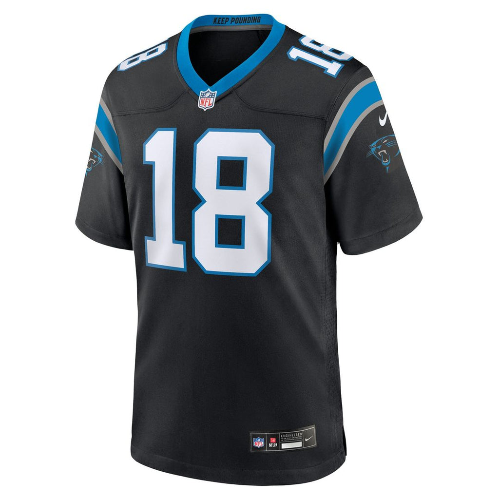 Carolina Panthers Jalen Coker Nike Black Game Jersey