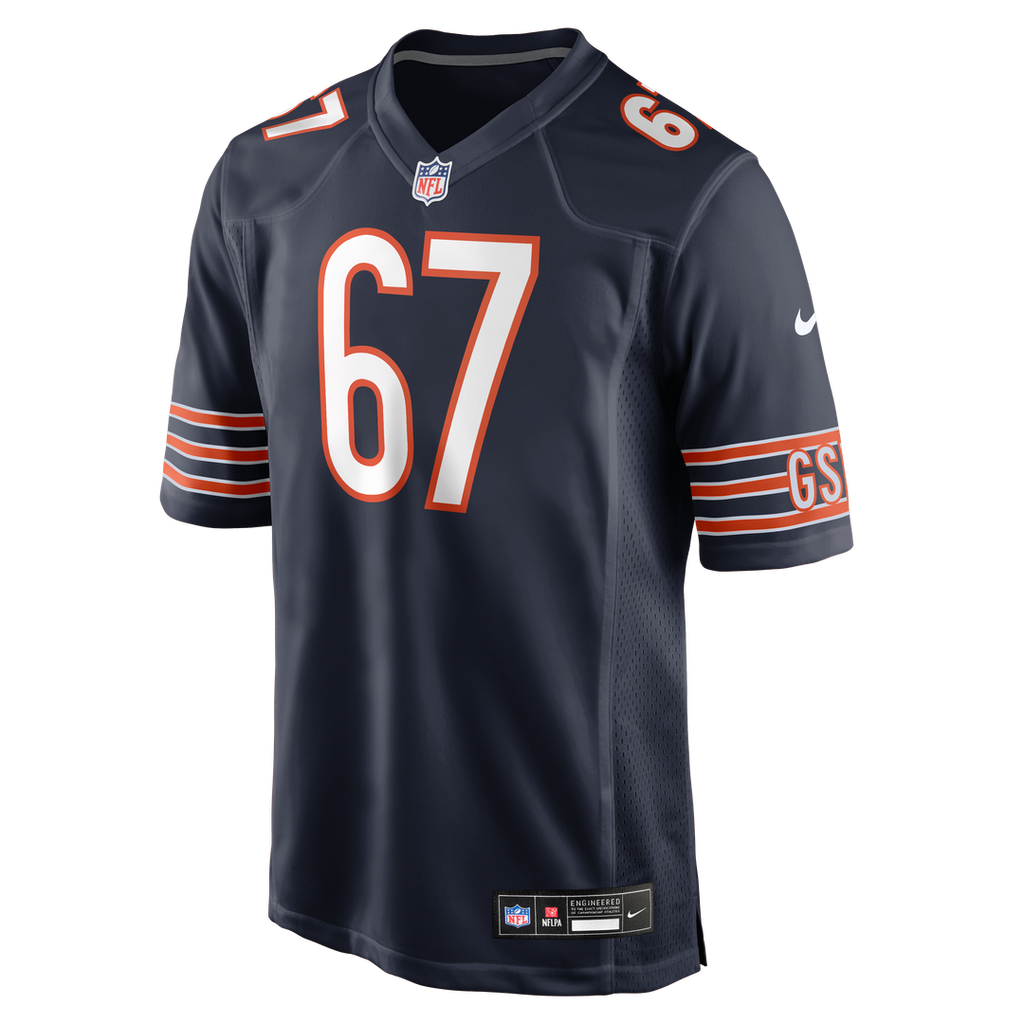 Chicago Bears Garrett Bradbury Nike Navy Game Jersey