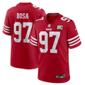 San Francisco 49ers Nick Bosa Nike Scarlet 80th Anniversary Game Jersey