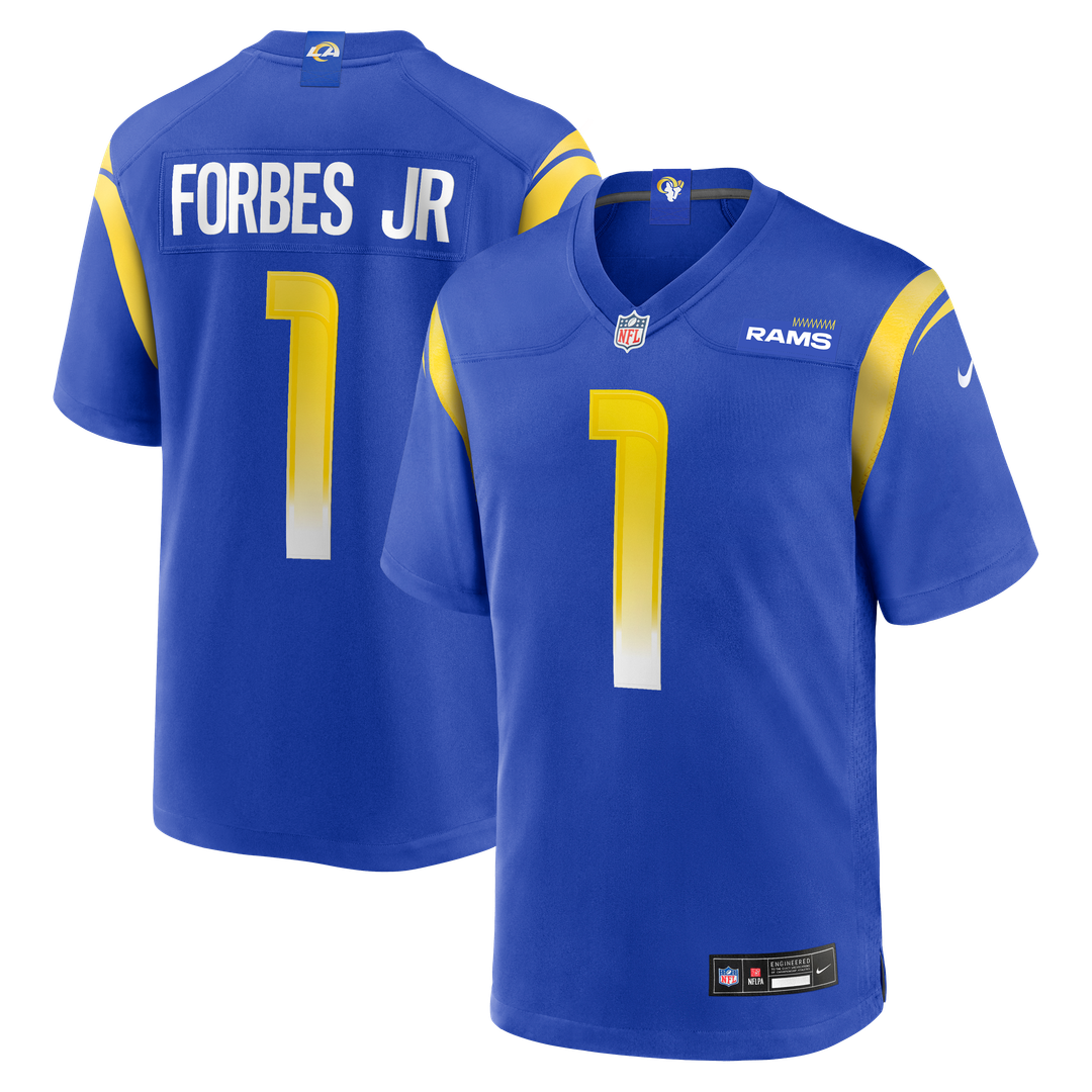 Los Angeles Rams Emmanuel Forbes Jr. Nike Royal Game Jersey