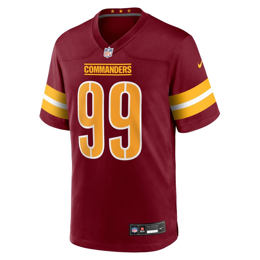 Washington Commanders Javon Kinlaw Nike Burgundy Game Jersey