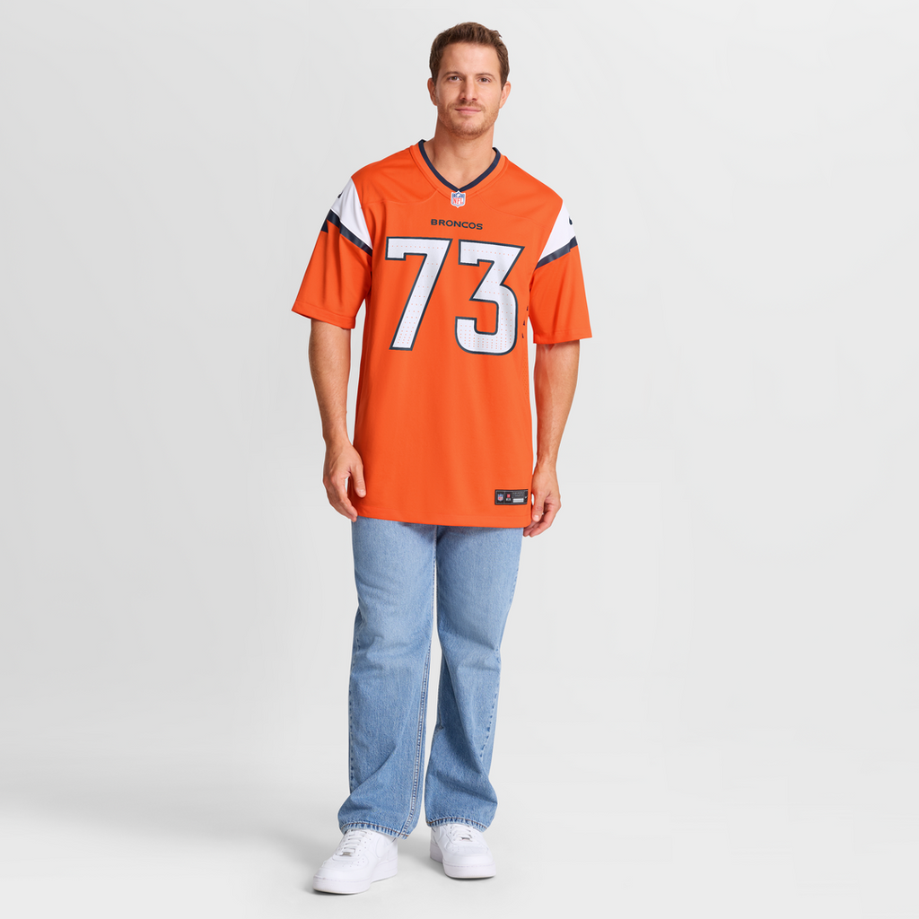 Denver Broncos Frank Crum Nike Orange Game Jersey