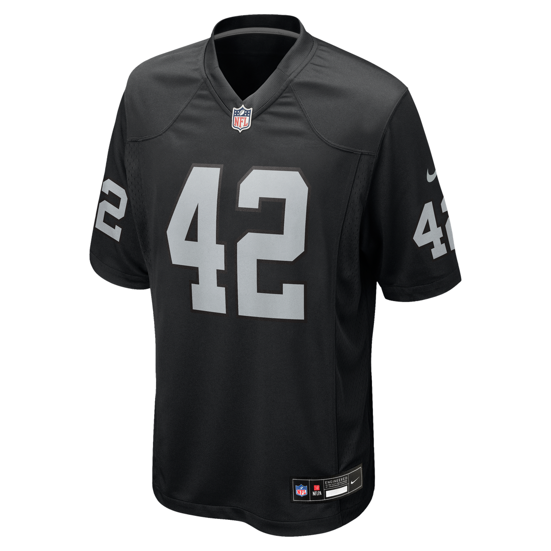 Las Vegas Raiders Ronnie Lott Nike Black Retired Player Game Jersey