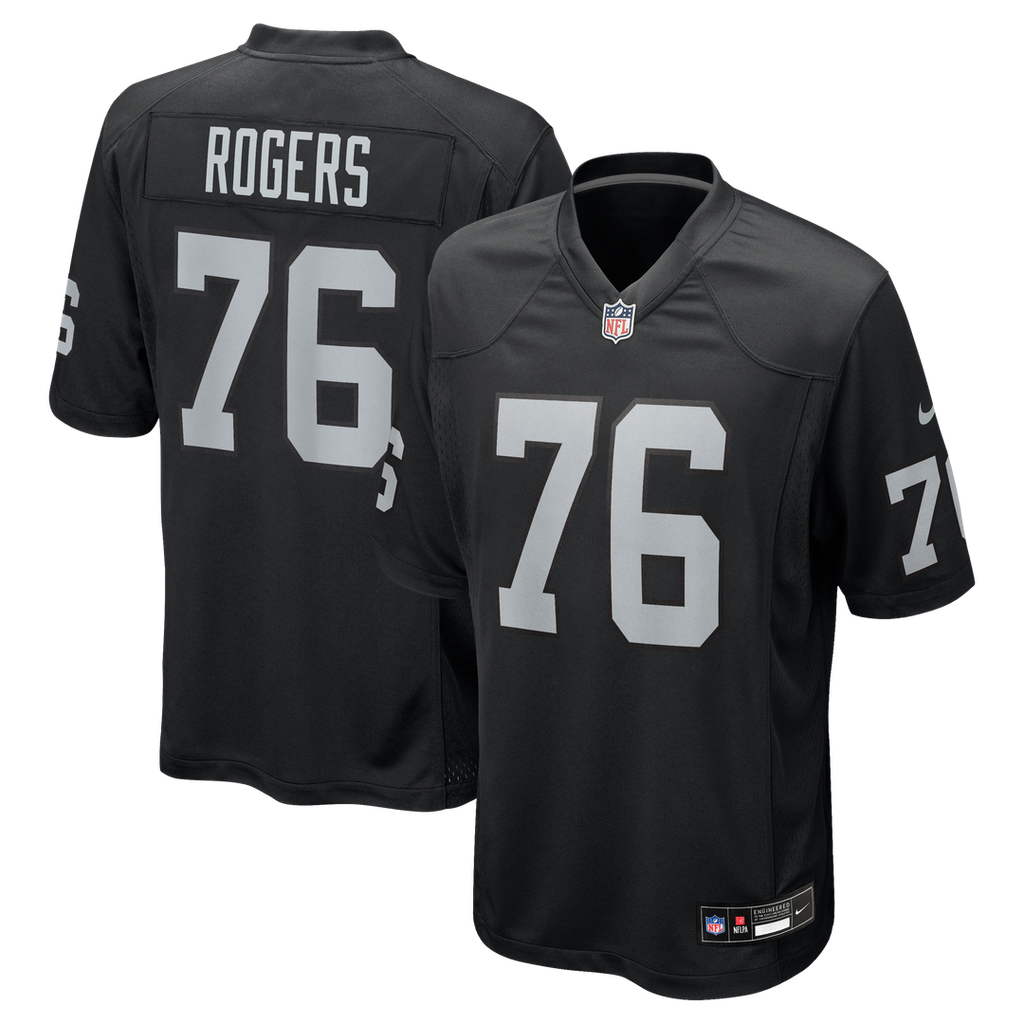 Las Vegas Raiders Caleb Rogers Nike Black Game Jersey