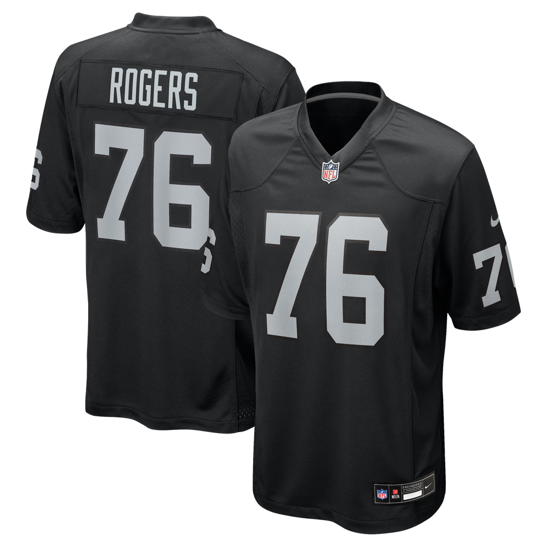 Las Vegas Raiders Caleb Rogers Nike Black Game Jersey