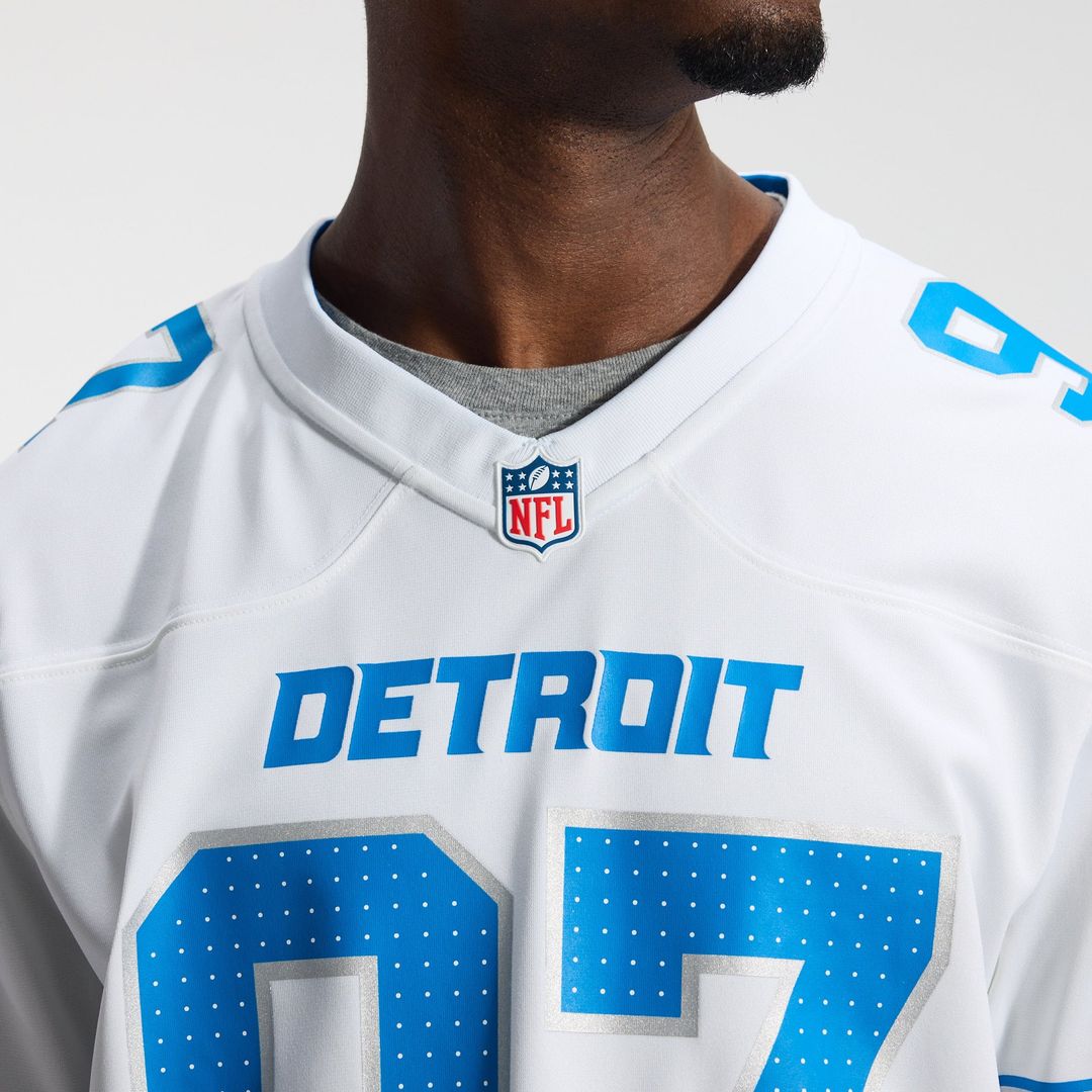 Detroit Lions Aidan Hutchinson Nike White Game Jersey