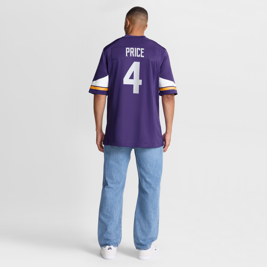 Minnesota Vikings Myles Price Nike Purple Game Jersey