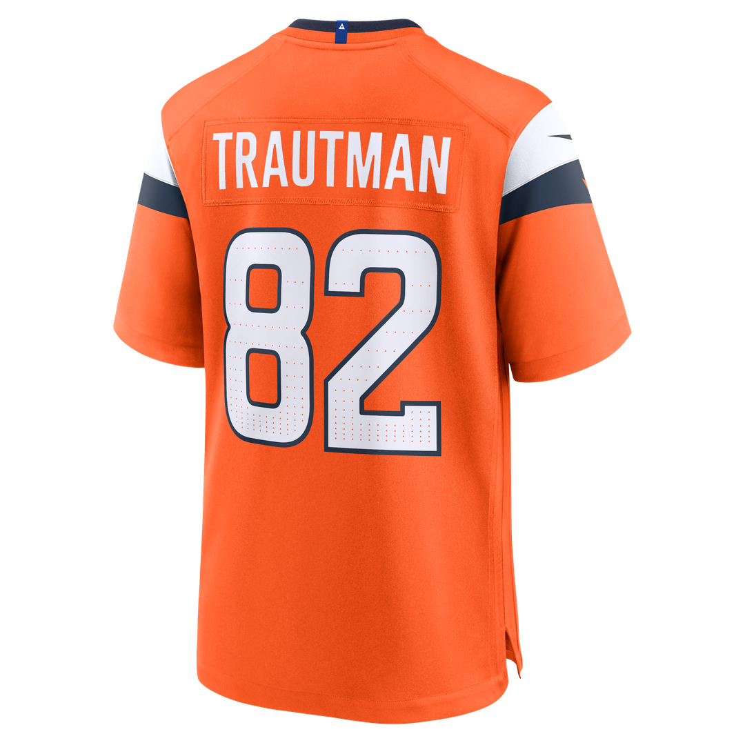 Denver Broncos Adam Trautman Nike Orange Game Jersey