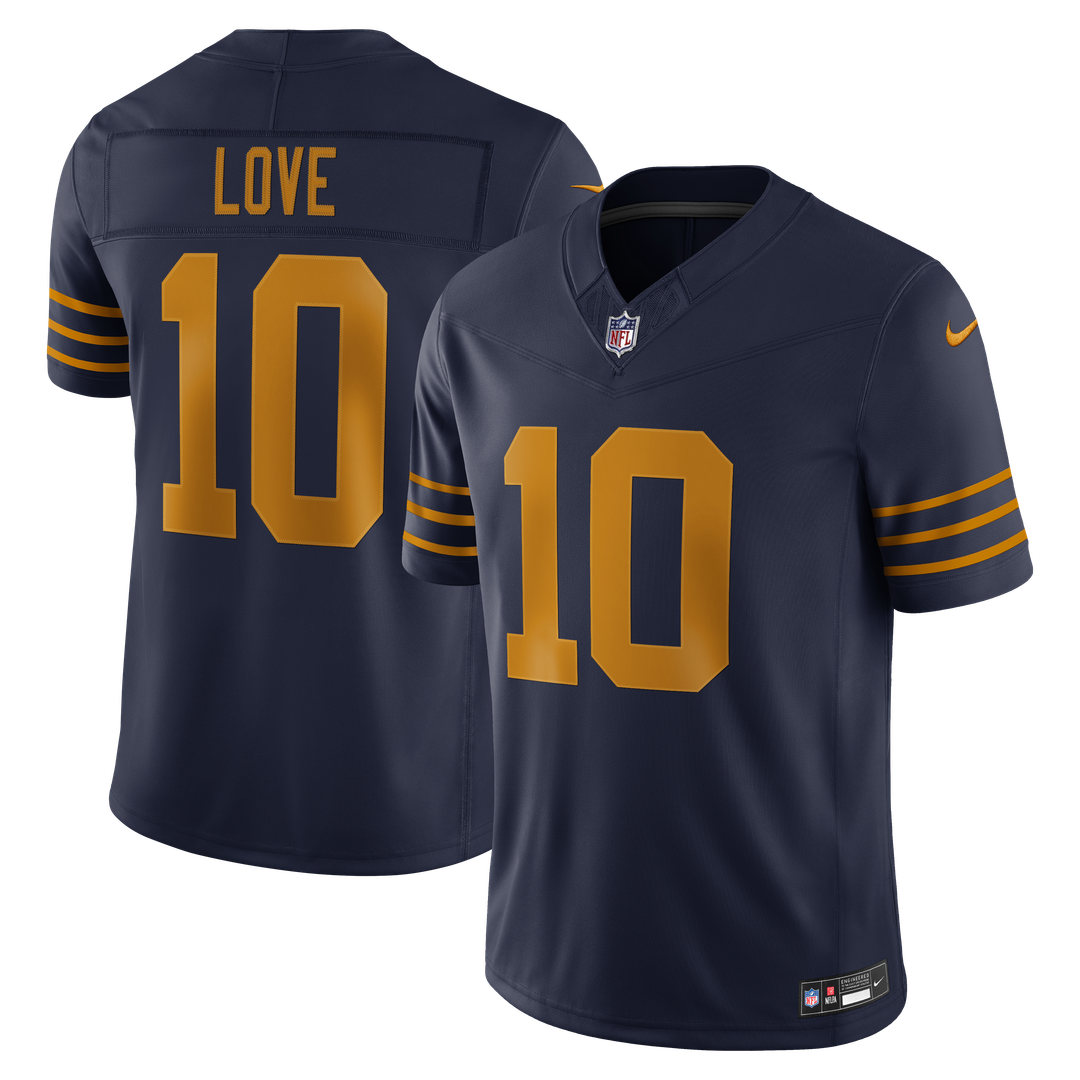 Green Bay Packers Jordan Love Nike Navy Alternate Vapor FUSE Stitched Limited Jersey