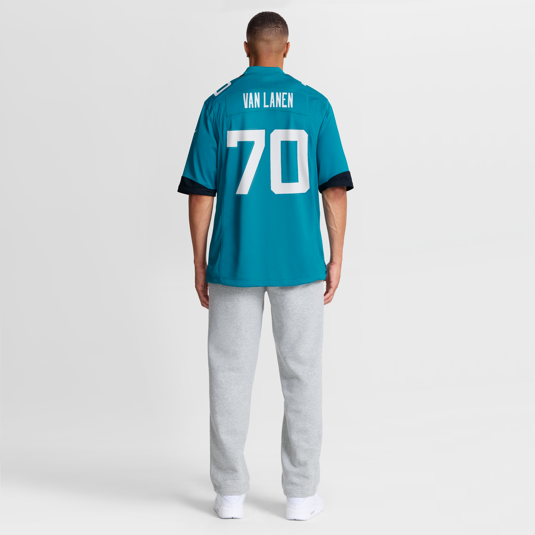 Jacksonville Jaguars Cole Van Lanen Nike Teal Game Jersey