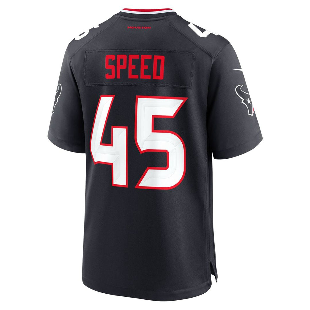 Houston Texans E.J. Speed Nike Navy Game Jersey
