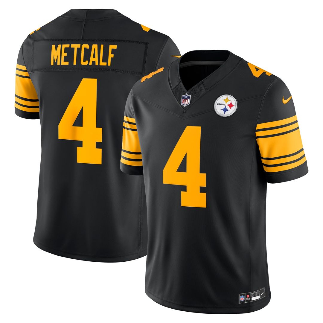 Pittsburgh Steelers DK Metcalf Nike Black Alternate Vapor FUSE Stitched Limited Jersey