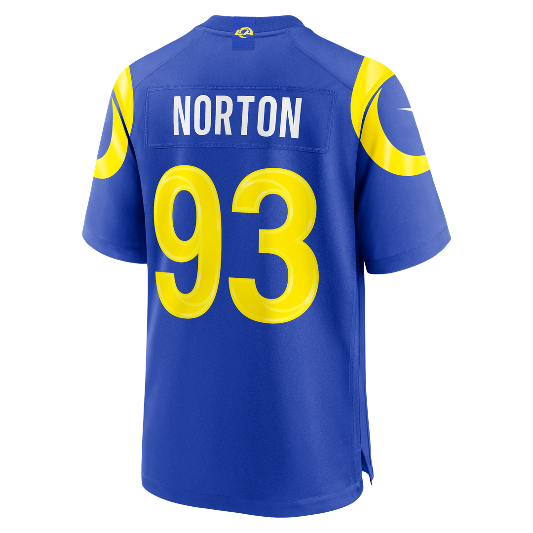 Los Angeles Rams Bill Norton Nike Royal Game Jersey