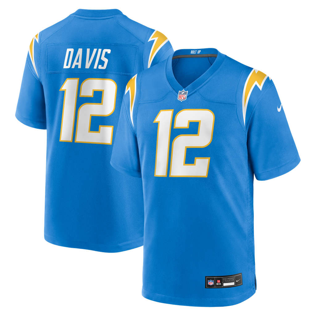 Los Angeles Chargers Derius Davis Nike Powder Blue Game Jersey