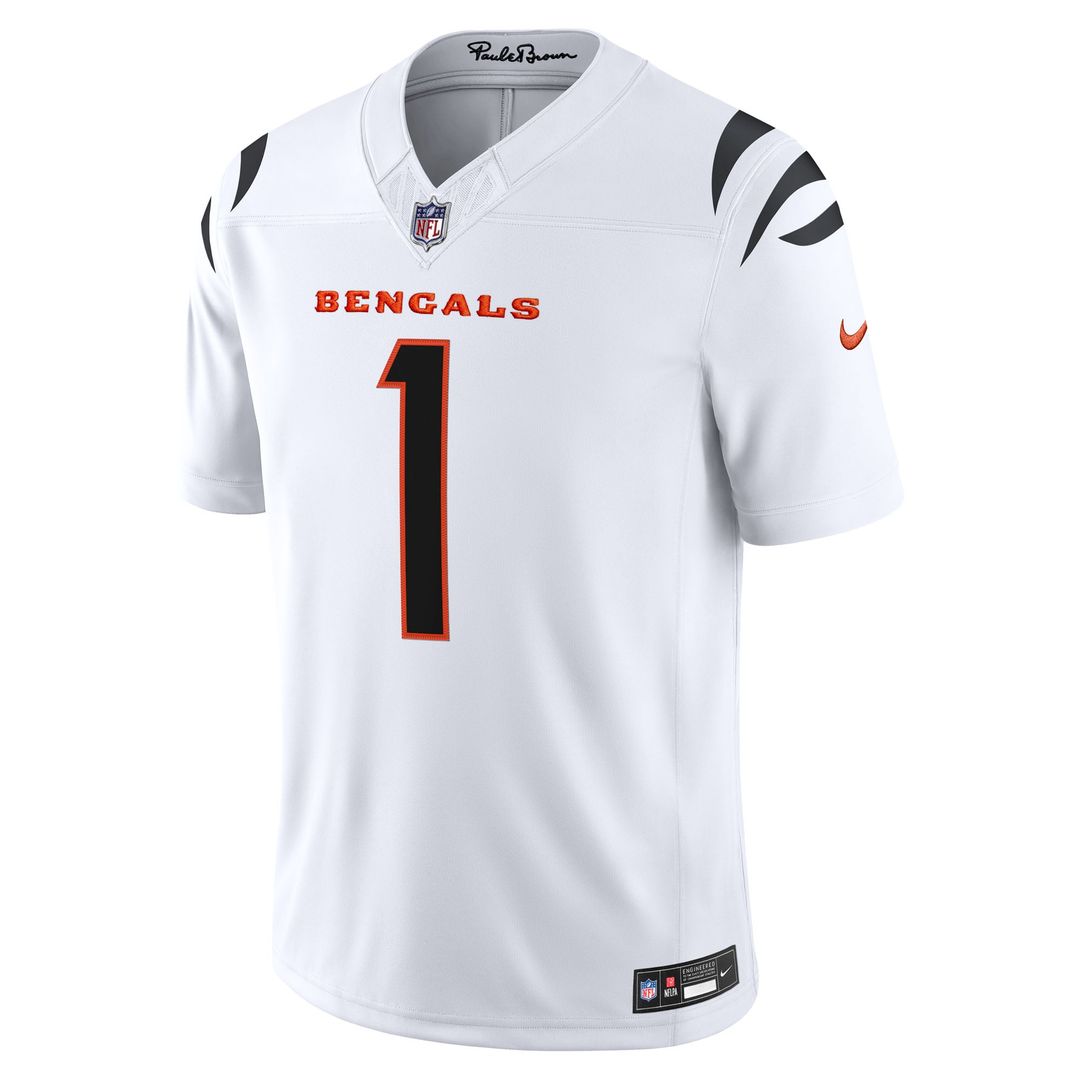Cincinnati Bengals Ja'Marr Chase Nike White Vapor FUSE Stitched Limited Jersey