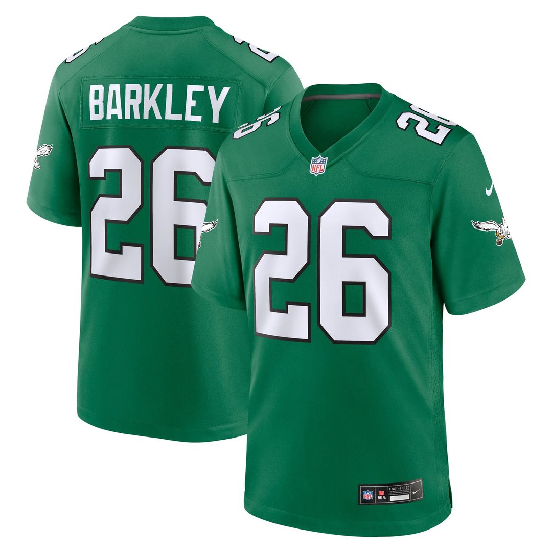 Philadelphia Eagles Saquon Barkley Nike Black Alternate Game Jersey