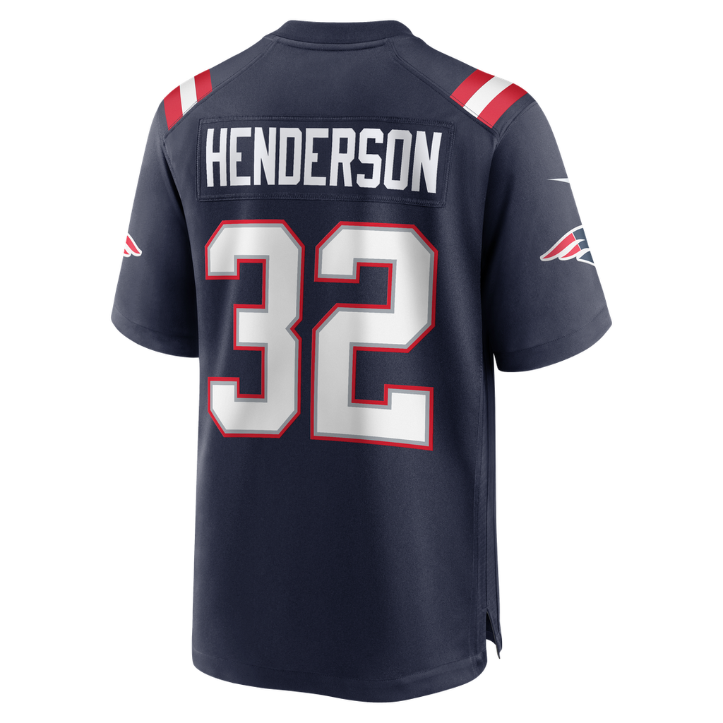 New England Patriots TreVeyon Henderson Nike Red Alternate Game Jersey