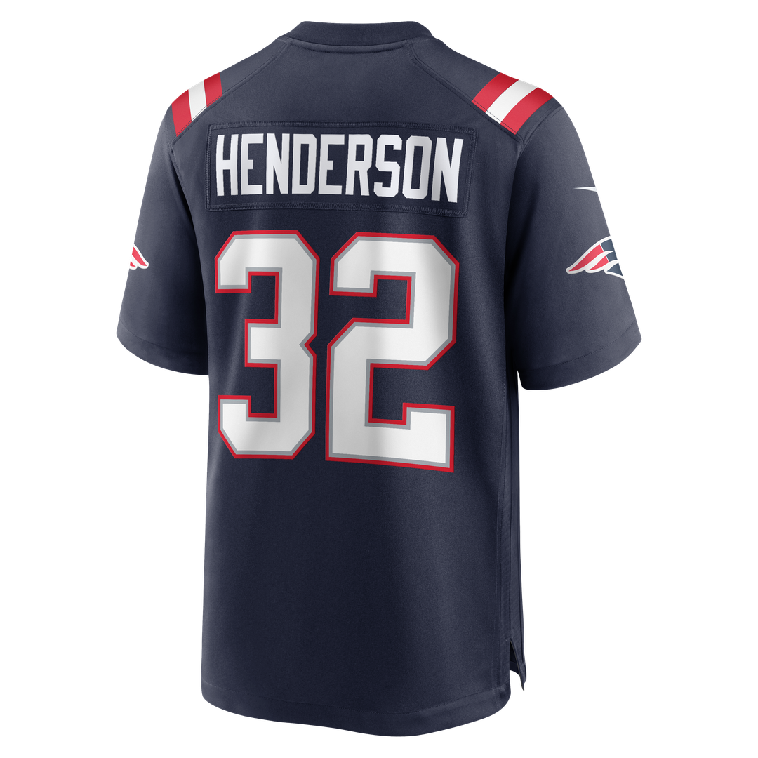 New England Patriots TreVeyon Henderson Nike Red Alternate Game Jersey