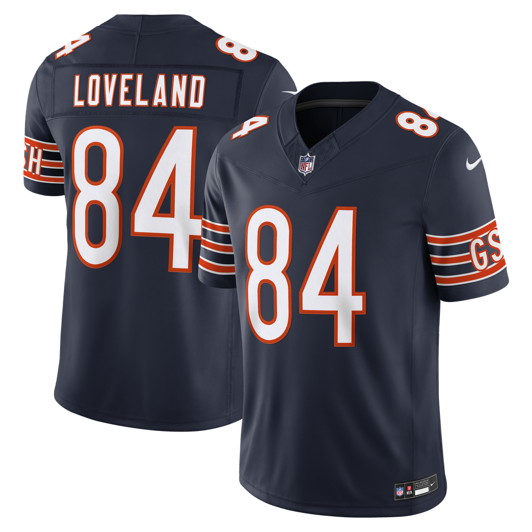 Chicago Bears Colston Loveland Nike Navy Team Vapor FUSE Stitched Limited Jersey