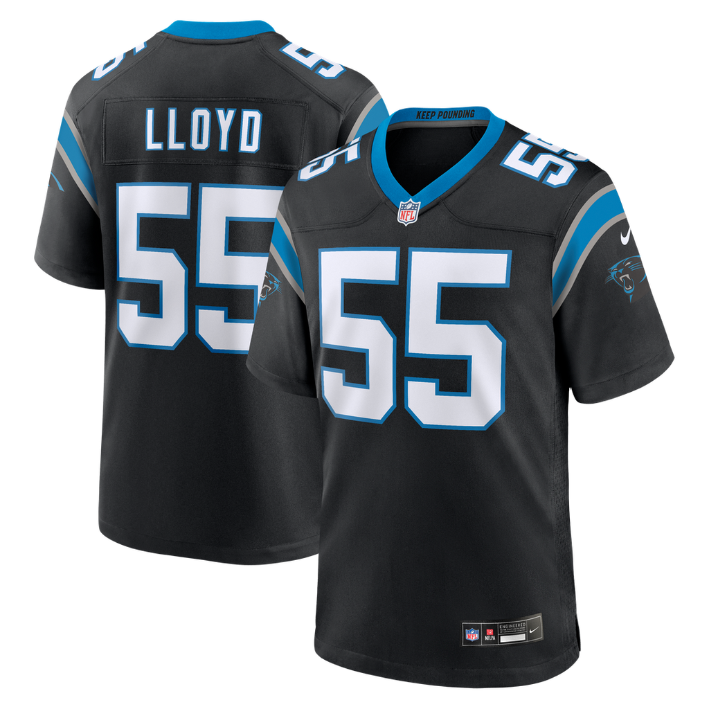 Carolina Panthers Devin Lloyd Nike Black Game Jersey