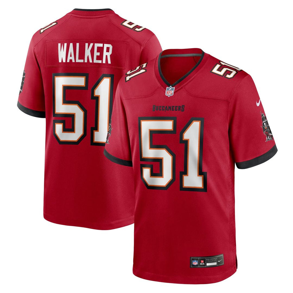 Tampa Bay Buccaneers David Walker Nike Red Game Jersey