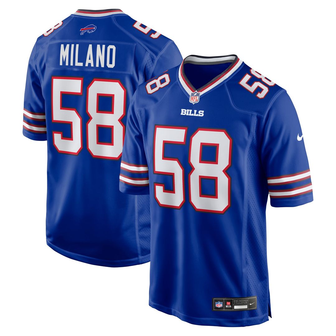 Buffalo Bills Matt Milano Nike Royal Game Jersey