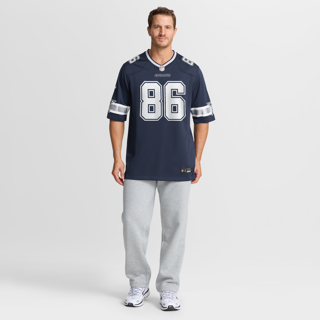 Dallas Cowboys Luke Schoonmaker Nike Navy Game Jersey