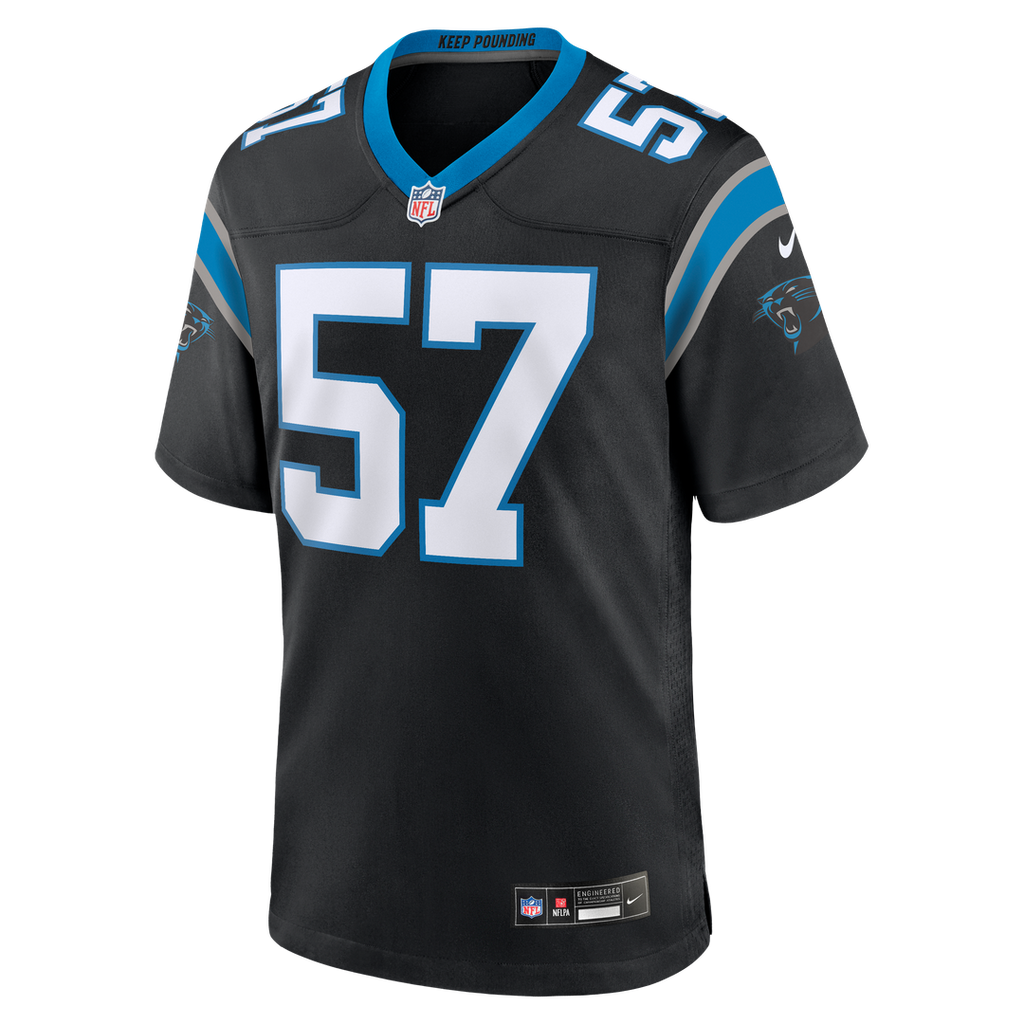 Carolina Panthers Monroe Freeling Nike Black Game Jersey