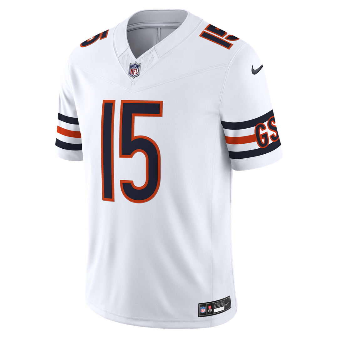 Chicago Bears Rome Odunze Nike White Vapor FUSE Stitched Limited Jersey